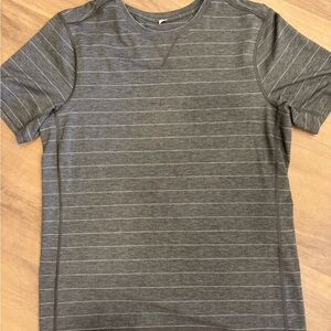 Lululemon T.H.E Crew Gray Striped Men's Shirt